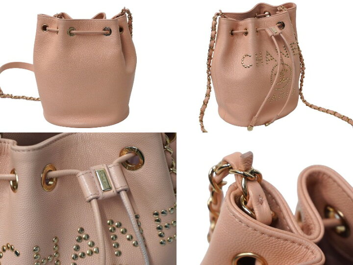 楽天市場】極美品 CHANEL シャネル ドーヴィル 巾着ショルダーバッグ 