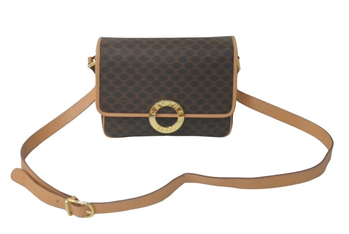 楽天市場】CELINE セリーヌ マカダム柄 サークルロゴ ショルダーバッグ  