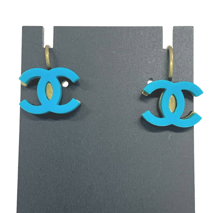 楽天市場】[USED/中古]CHANEL シャネル ピアス ココマーク ブルー 00A  