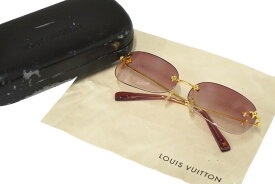 LOUIS VUITTON ルイヴィトン サングラス メガネ Z0089U パープル ゴールド金具 アクセサリー 美品 中古 61495