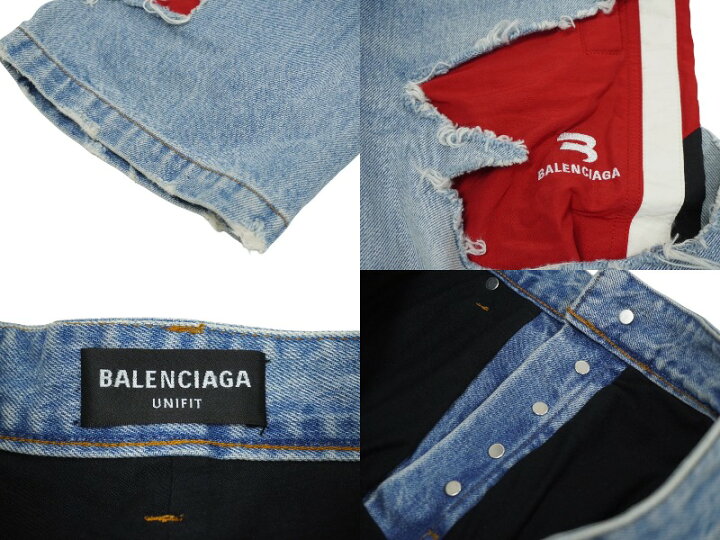 楽天市場】新品同様 激レア BALENCIAGA バレンシアガ SLASHED デニム 