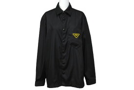 PRADA プラダ Re-Nylon Shirt 長袖シャツ SC520 S201 20SS リサイクルナイロン サイズXS ブラック 美品 中古 62106