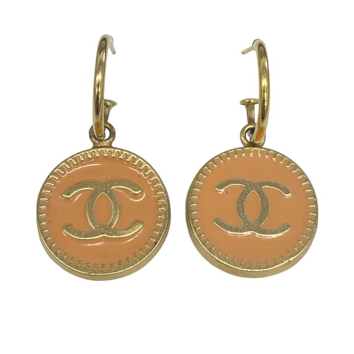 楽天市場】[USED/中古]CHANEL シャネル ピアス ココマーク オレンジ 丸 
