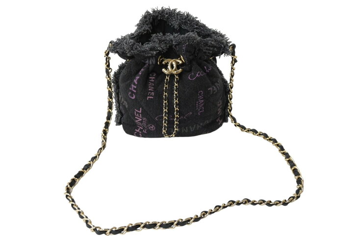 楽天市場】【極美品】CHANEL シャネル 巾着ミニ チェーンショルダー