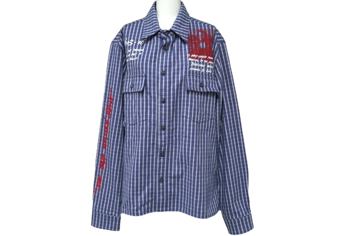 楽天市場】OFF-WHITE オフホワイト 長袖ボタンシャツ チェック柄 