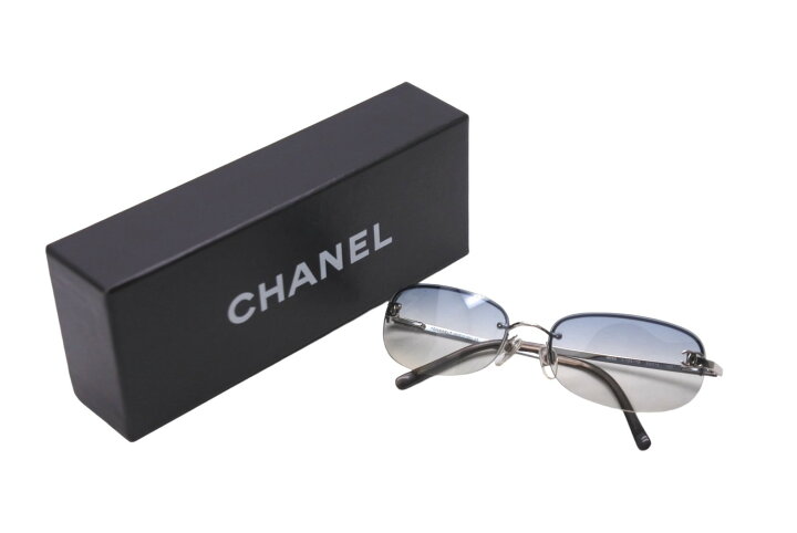 楽天市場】CHANEL シャネル ココマーク サングラス シルバー ブルー 