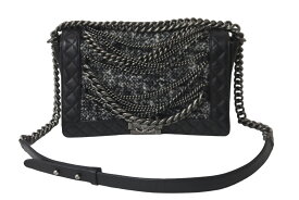 CHANEL シャネル ボーイシャネル ショルダーバッグ ワンショルダー A67920 18番台 ブラック シルバー金具 美品 中古 63484