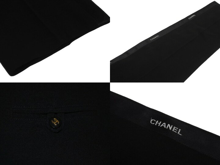 楽天市場】CHANEL シャネル 紙タグ サイドライン ロゴ ワイドパンツ 