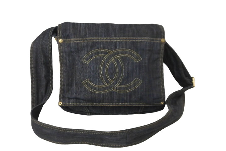楽天市場】CHANEL シャネル ショルダーバッグ スパークリングデニム 10 