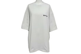 極美品 BALENCIAGA バレンシアガ 23AW BB CORP MEDIUM FIT Tシャツ 23AW クルーネック ホワイト サイズL 612966 TJV87 中古 63043