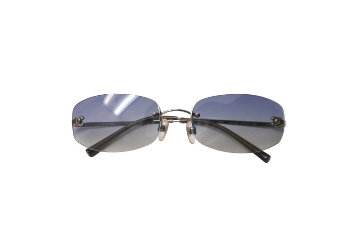 CHANEL Vintage sunglasses リムレス 4002 パープル