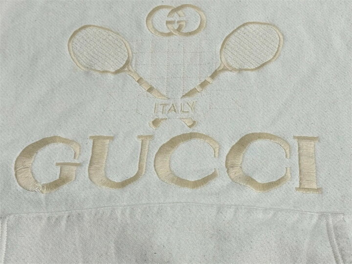 楽天市場】GUCCI グッチ 20SS テニス ラケット パーカー アイボリー 