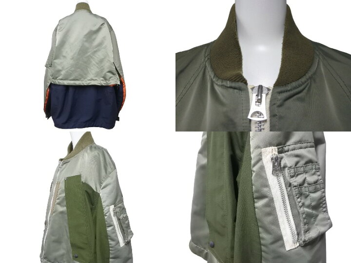 楽天市場】sacai サカイ ドッキング ボンバージャケット ブルゾン 