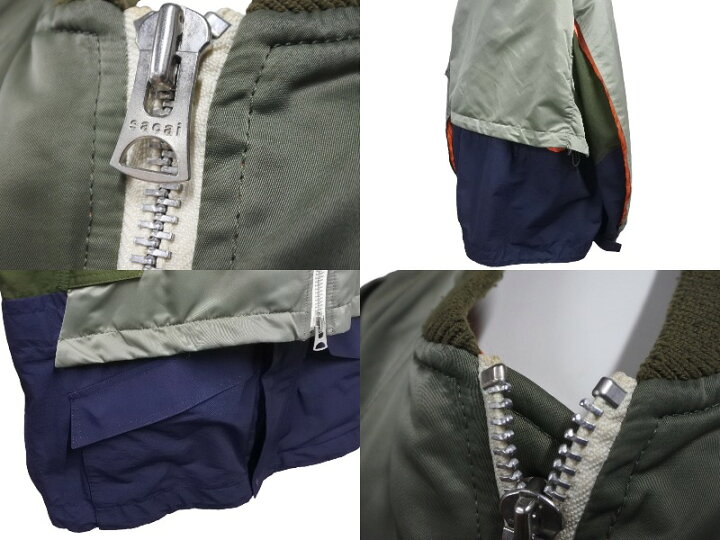 楽天市場】sacai サカイ ドッキング ボンバージャケット ブルゾン 