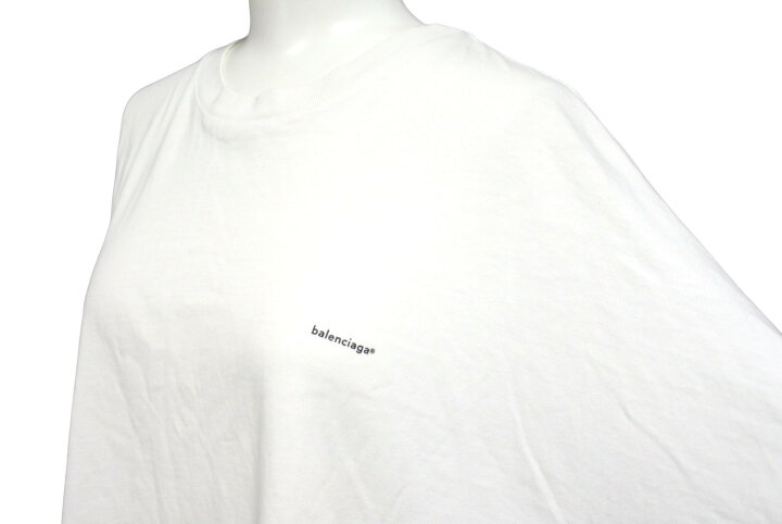 楽天市場】BALENCIAGA バレンシアガ 半袖Tシャツ ミニロゴオーバー 
