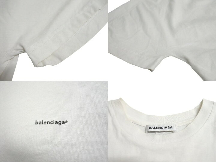楽天市場】BALENCIAGA バレンシアガ 半袖Tシャツ ミニロゴオーバー 