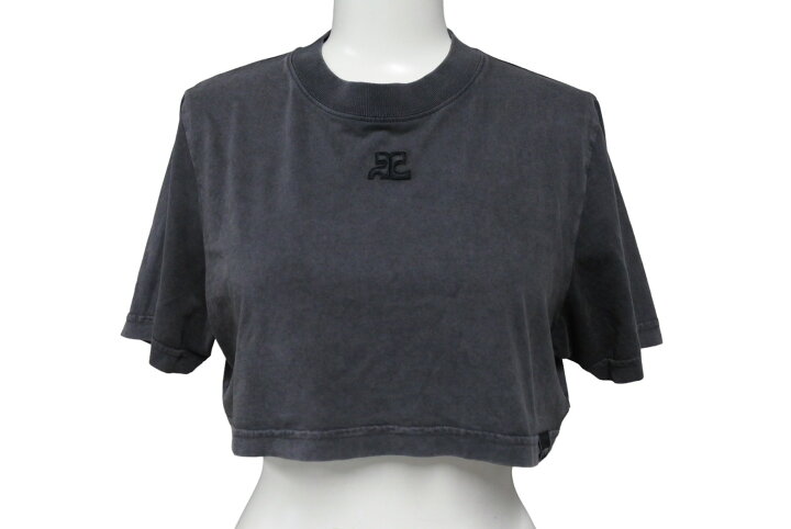 楽天市場】courreges クレージュ 半袖Tシャツ クロップド ショート丈  