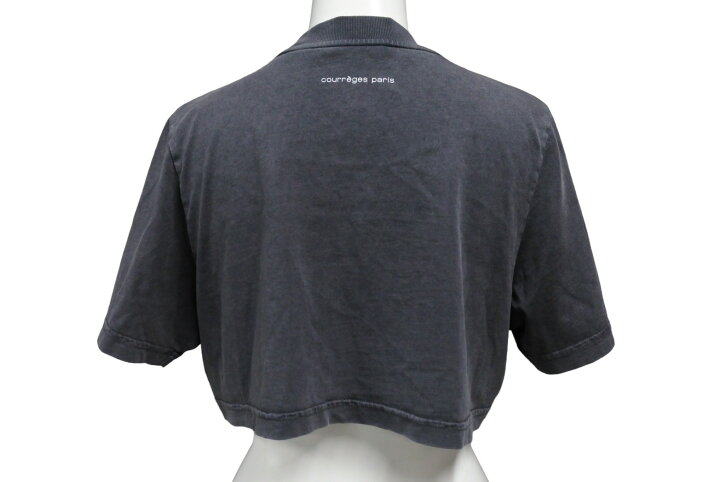 楽天市場】courreges クレージュ 半袖Tシャツ クロップド ショート丈 