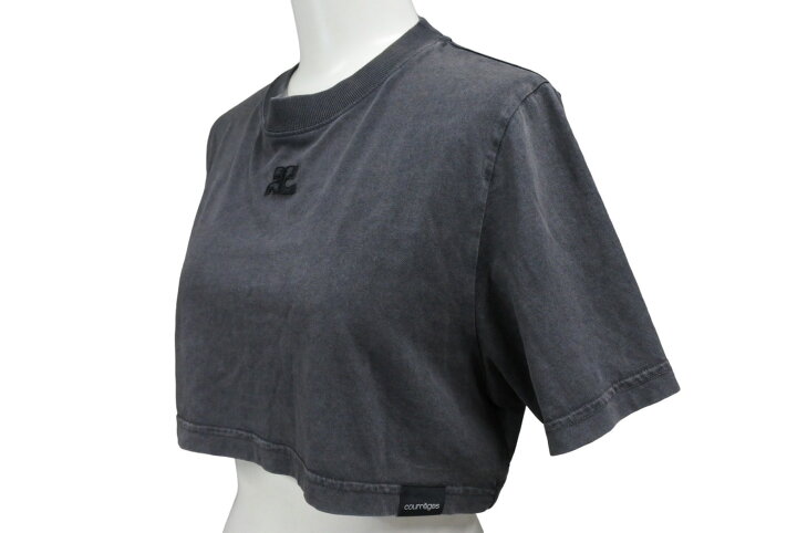 楽天市場】courreges クレージュ 半袖Tシャツ クロップド ショート丈 