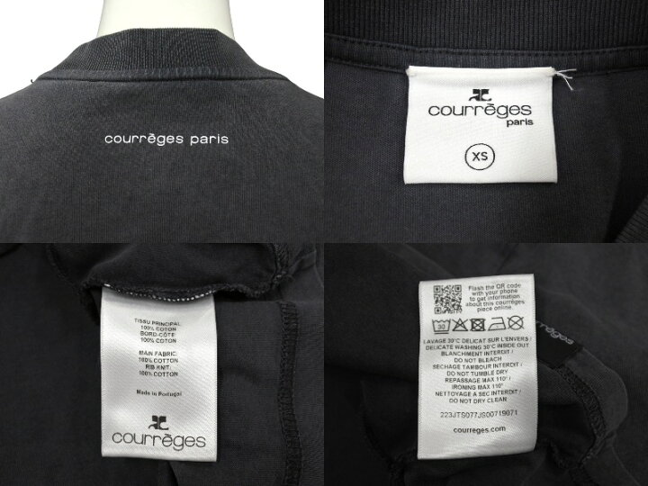 楽天市場】courreges クレージュ 半袖Tシャツ クロップド ショート丈 