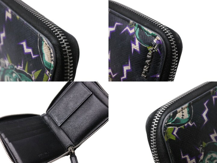 楽天市場】PRADA プラダ 二つ折り財布 フランケンシュタイン スタッズ 