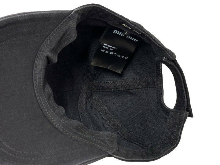 楽天市場】MIUMIU ミュウミュウ デニム ベースボールキャップ ブランド  