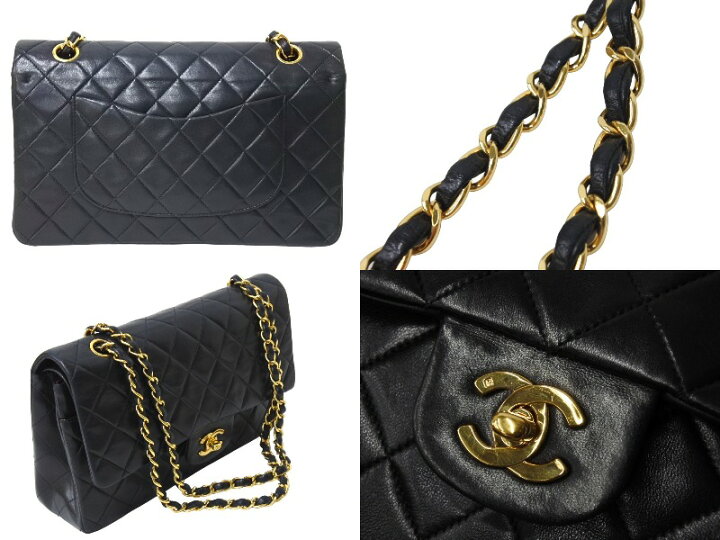楽天市場】極美品 CHANEL シャネル Wフラップ マトラッセ25 チェーン