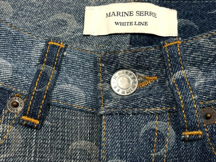 楽天市場】Marine Serre マリーンセル WHITE LINE パッチワーク デニム