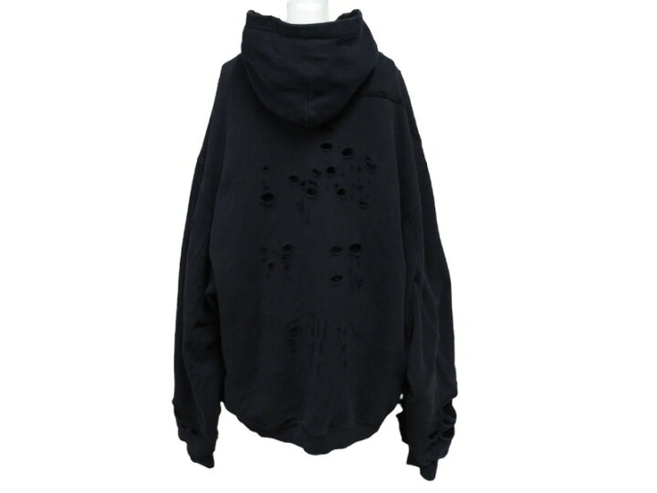楽天市場】BALENCIAGA バレンシアガ デストロイ フーディー パーカー 