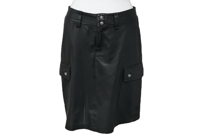 楽天市場】CHROME HEARTS クロムハーツ スカート クロスボタン レザー  
