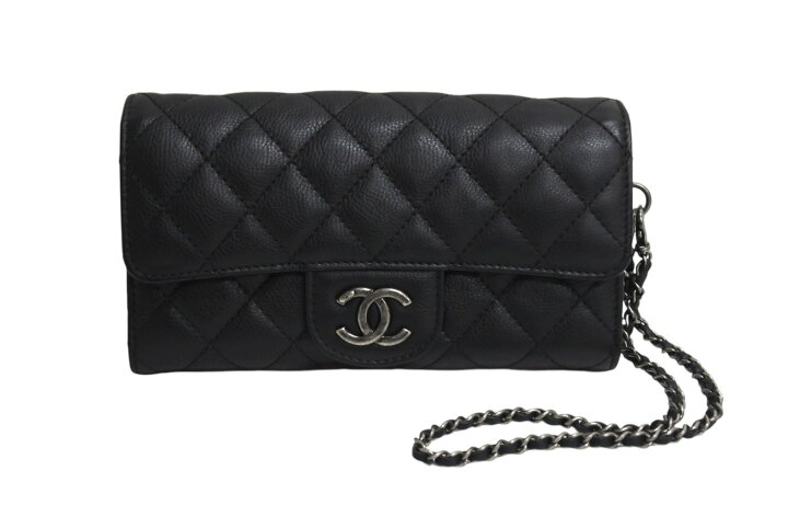 楽天市場】極美品 CHANEL シャネル マトラッセ チェーンウォレット 長  