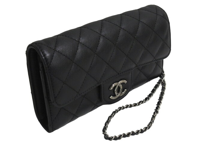 楽天市場】極美品 CHANEL シャネル マトラッセ チェーンウォレット 長  