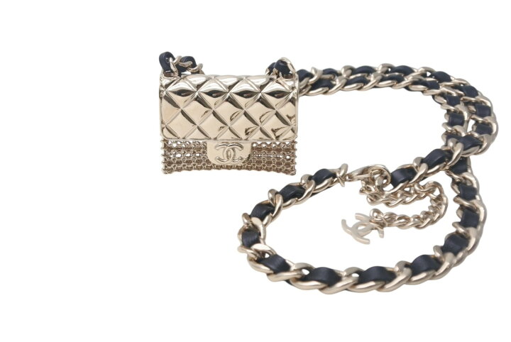 楽天市場】極美品 CHANEL シャネル ネックレス AB6135 バッグ型ロング 