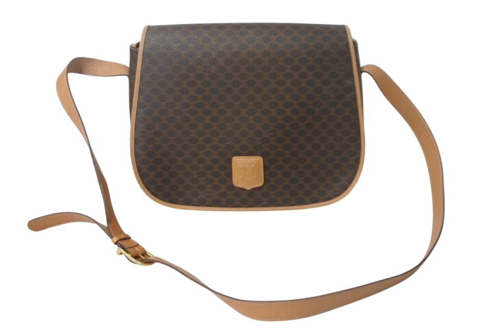 楽天市場】CELINE セリーヌ ショルダーバッグ マカダム ブラウン M12 