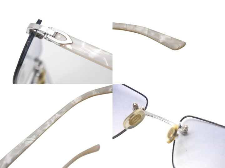 楽天市場】CARTIER カルティエ リムレス メガネ サイズ□18 135 度入り 