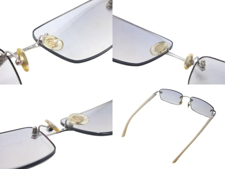 楽天市場】CARTIER カルティエ リムレス メガネ サイズ□18 135 度入り 