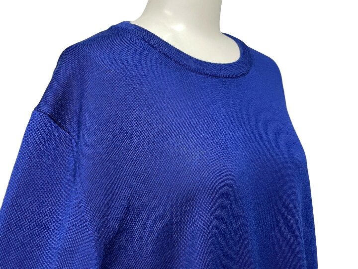 楽天市場】美品 ISAIA イザイア ウール ニット ブルー 青 刺繍 長袖  