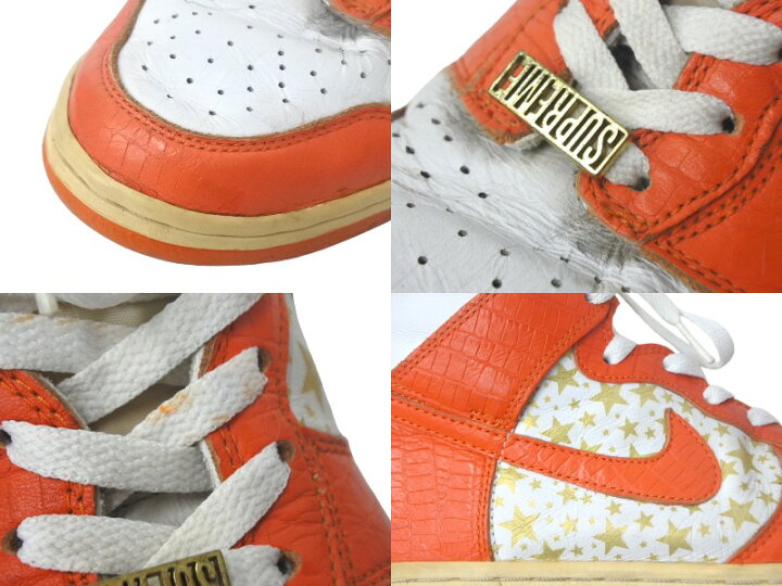 楽天市場】Supreme × Nike SB Dunk High Orange Stars シュプリーム 