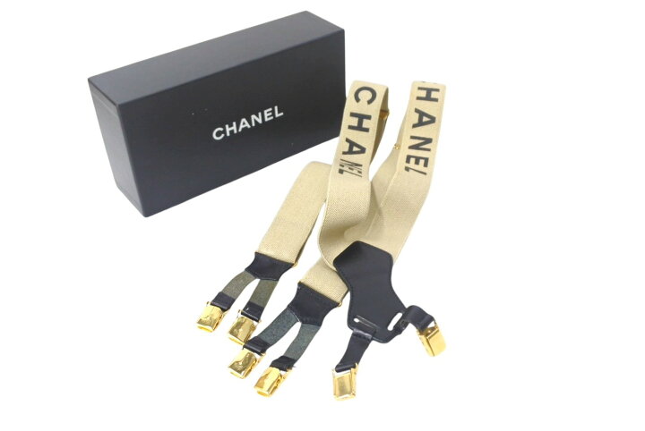 楽天市場】CHANEL シャネル ヴィンテージ サスペンダー ココマーク  