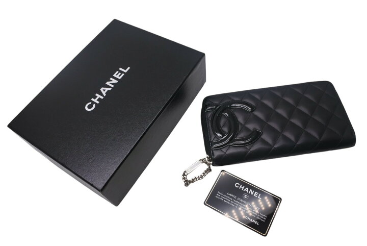楽天市場】CHANEL シャネル カンボンライン 長財布 ラウンドファスナー 