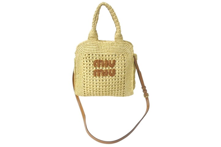 楽天市場】【極美品】MIUMIU ミュウミュウ かごバッグ ハンドバッグ  