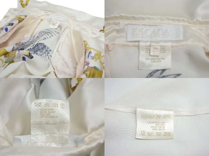楽天市場】ESCADA エスカーダ シルクシャツ 長袖シャツ サイズ34 比翼 