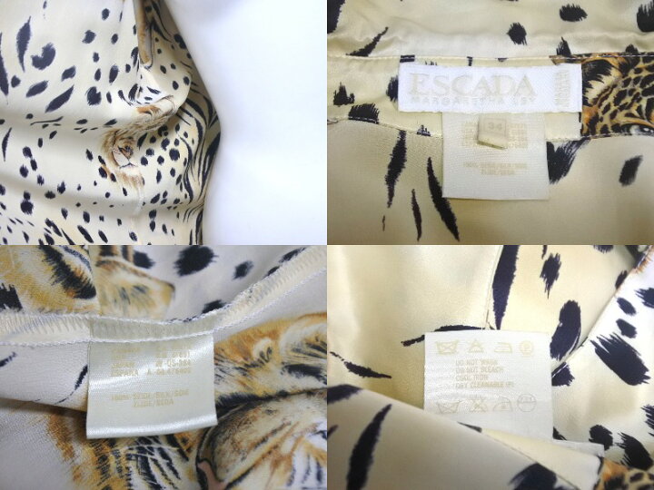 楽天市場】ESCADA エスカーダ シルクシャツ 長袖シャツ サイズ34 