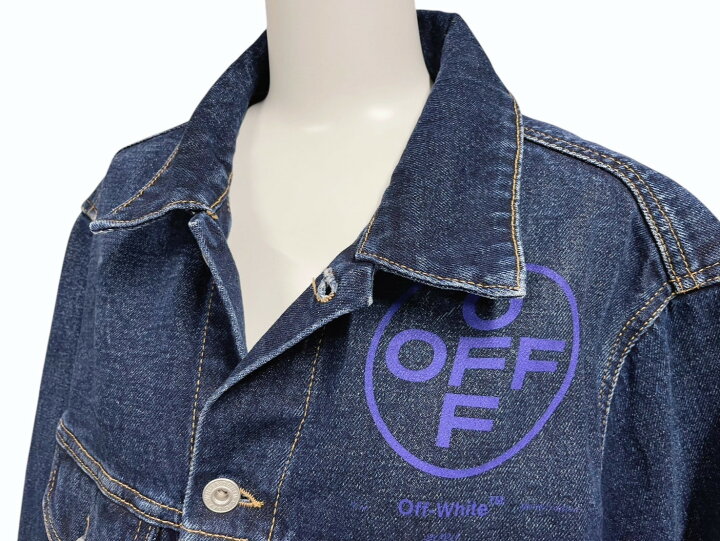 楽天市場】極美品 OFF WHITE オフホワイト デニムジャケット コットン 