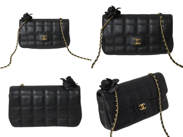 楽天市場】CHANEL シャネル カメリア チョコバー チェーン ミニ  