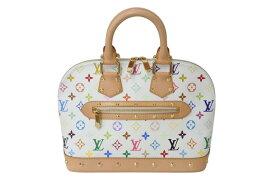 極美品 LOUIS VUITTON ルイヴィトン 村上隆 ハンドバッグ アルマ M92647 モノグラムマルチ ホワイト ブランド バッグ レディース 中古 4c070192