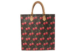 【極美品】LOUIS VUITTON ルイ・ヴィトン 村上隆 トートバッグ ハンドバッグ モノグラム チェリー サックプラ ブラウン M95010 2005年春夏 ブランド レディース バッグ ルイヴィトン 中古 4c074413