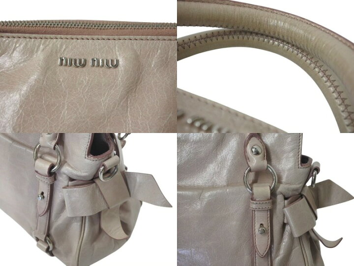 楽天市場】MIUMIU ミュウミュウ Side Ribbon Bag サイドリボン 
