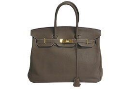 HERMES エルメス BIRKIN バーキン35 ハンドバッグ トゴ エトゥープ ゴールド金具 ◽︎P刻印 美品 中古 4c075711