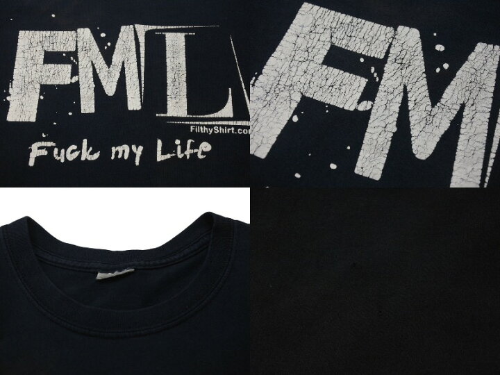 楽天市場】VINTAGE ヴィンテージ FML Fuck My Life FilthyShirt.com